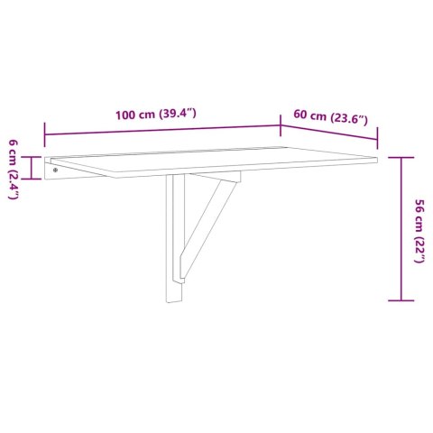 Składany stolik kawowy, brązowy dąb, 100x60x56 cm Lumarko!