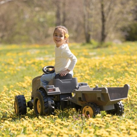 SMOBY Traktor XXL Szary na Pedały z Przyczepką Lumarko!
