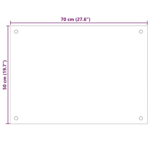  Panel ochronny do kuchni, czarny, 70x50 cm, szkło hartowane Lumarko!