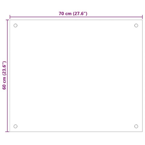  Panel ochronny do kuchni, czarny, 70x60 cm, szkło hartowane Lumarko!