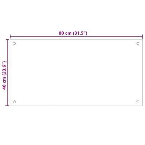  Panel ochronny do kuchni, czarny, 80x40 cm, szkło hartowane Lumarko!