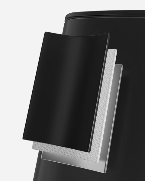 Kosz na śmieci 30L z wewnętrznym wiaderkiem, miękkie zamknięcie i blokada otwarcia, atramentowy czarny Songmics