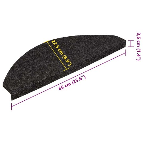  Maty na schody samoprzylepne 30 szt. Antracyt 65x22,5x3,5 cm Lumarko! Lumarko!