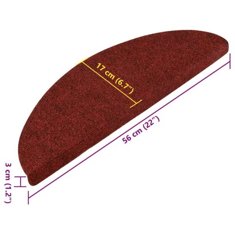  Maty na schody samoprzylepne 30 szt. Czerwone 56x17x3 cm Lumarko! Lumarko!