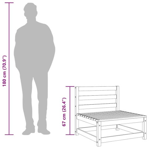  Ogrodowe siedziska środkowe, 2 szt., czarne, drewno sosnowe Lumarko!