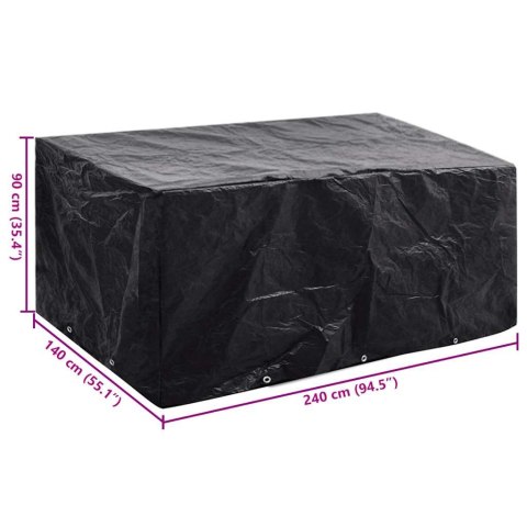  Pokrowiec na meble ogrodowe dla 6 osób, 10 oczek, 240 x 140 cm Lumarko!