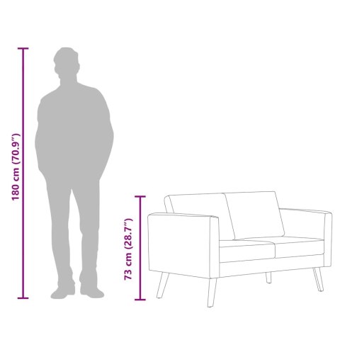  Sofa 2-osobowa, materiałowa, kremowa Lumarko!