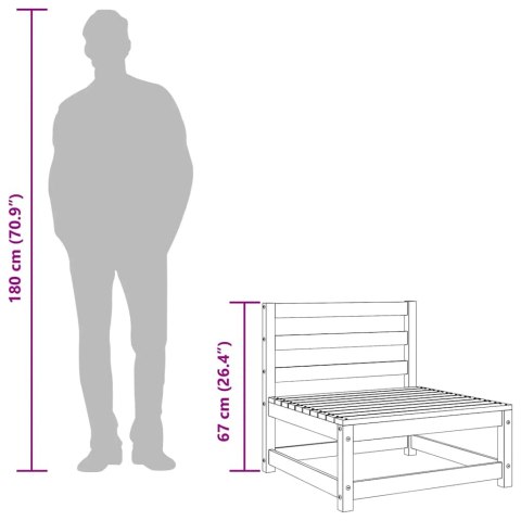 Sofy ogrodowe bez podłokietników, 2 szt., 70x70x67 cm, sosnowe Lumarko!