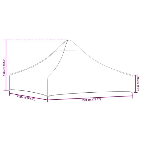  Dach do namiotu imprezowego, 2 x 2 m, taupe, 270 g/m² Lumarko!