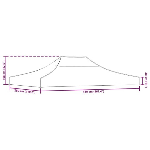  Dach do namiotu imprezowego, 4 x 3 m, zielony, 270 g/m² Lumarko!