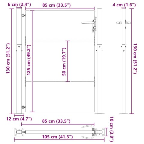 Furtka ogrodowa, 105x130 cm, stal kortenowska Lumarko! Lumarko!