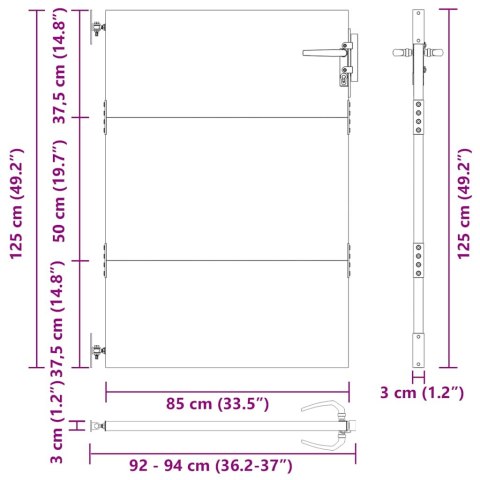 Furtka ogrodowa, 85x125 cm, stal kortenowska Lumarko! Lumarko!
