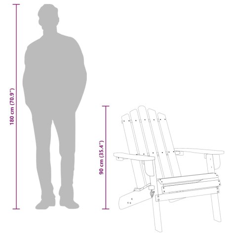  Krzesło ogrodowe Adirondack z litego drewna akacjowego Lumarko!