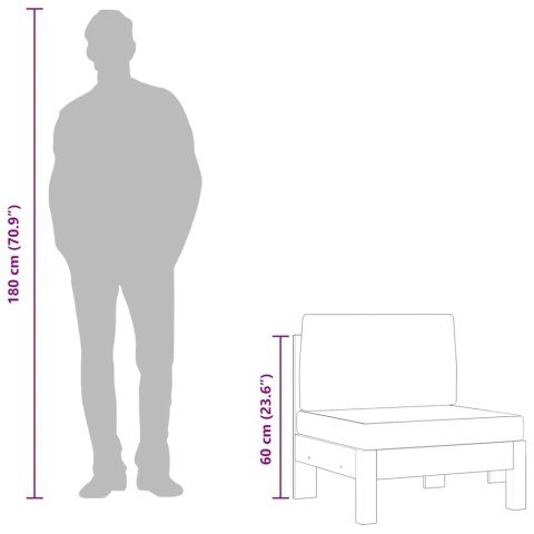  Moduł sofy środkowej z ciemnoszarymi poduszkami drewno akacjowe Lumarko!