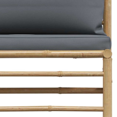  2-cz. zestaw mebli do ogrodu, ciemnoszare poduszki, bambus Lumarko!