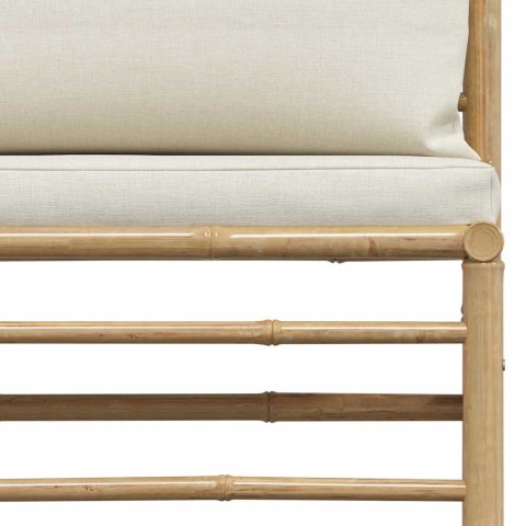  2-cz. zestaw mebli do ogrodu, śmietankowe poduszki, bambus Lumarko!