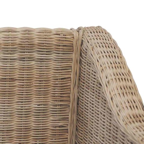  2-osobowa sofa z poduszkami, naturalny rattan Lumarko!