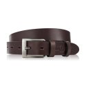 Pasek męski skórzany premium z klasyczną klamrą elegancki ciemnobrązowy 100 cm Paolo Peruzzi PG-09-DBR-100