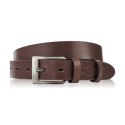 Pasek męski skórzany premium z klasyczną klamrą elegancki brązowy 120 cm Paolo Peruzzi PG-09-BR-120