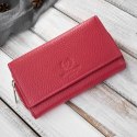 Portfel damski duży czerwony ze skóry naturalnej pojemny Paolo Peruzzi T-138-RD