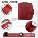 Portfel damski skórzany czerwona portmonetka RFID Paolo Peruzii AL-24-RD