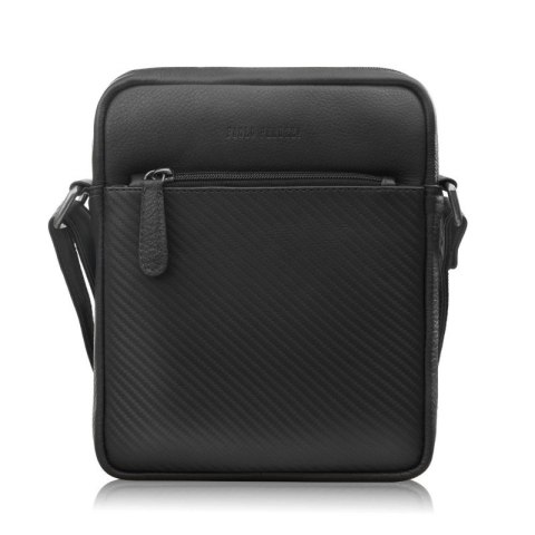 Saszetka męska skórzana AL-19-BL i portfel męski AL-08-BL zestaw prezentowy Paolo Peruzzi ZUP-141-BL