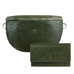 Portfel damski skórzany T-09-GR i saszetka nerka damska T-36-PGB zestaw prezentowy Paolo Peruzzi ZUP-136-PGB