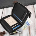 Portfel męski skórzany pionowy AY-06-BL i torba męska na laptopa AY-02-BL zestaw ZUP-140