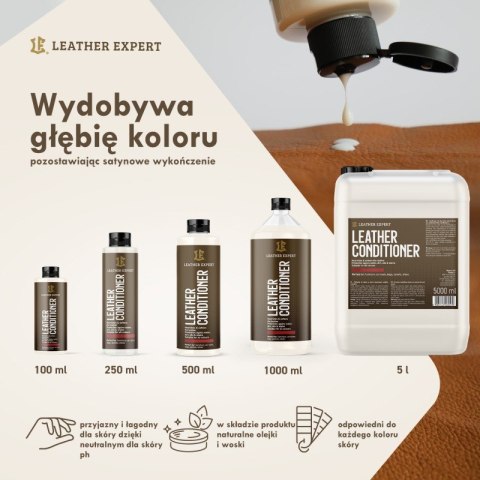 Leather Conditioner - odżywka do skóry naturalne olejki i wosk 100 ml Leather Expert LE-08-C100