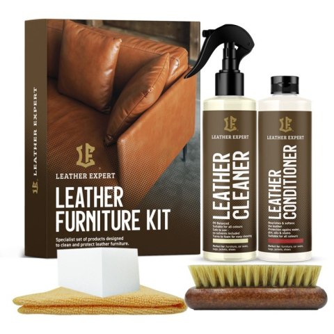 Leather Expert Furniture Kit 2x250ml - zestaw do czyszczenia i pielęgnacji mebli skórzanych LE-18-F2250