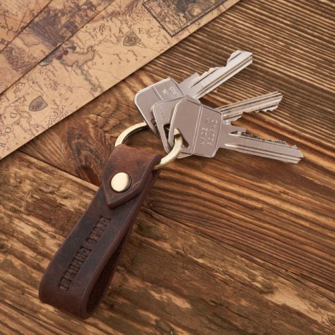 Zestaw prezentowy dla kobiet ZUP-95-BR portfel damski skórzany T-05-BR breloczek vintage T-87-HBR