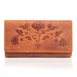 Zestaw prezentowy dla kobiet ZUP-95-OR portfel damski skórzany T-05-OR breloczek vintage T-87-HOR