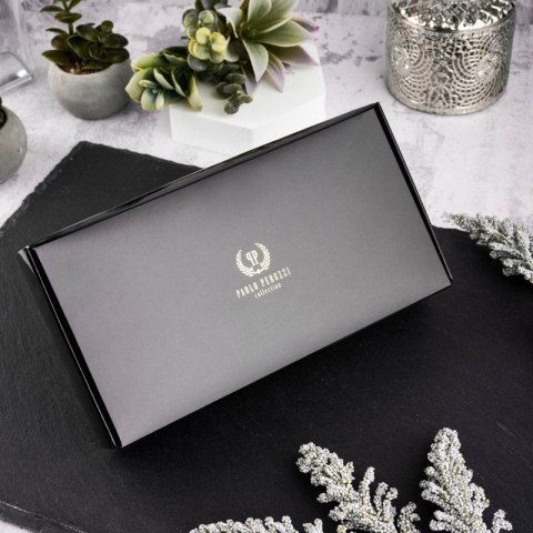 Zestaw prezentowy portfel damski skórzany vintage i brelok do kluczy granatowy Paolo Peruzzi ZUP-104-DB