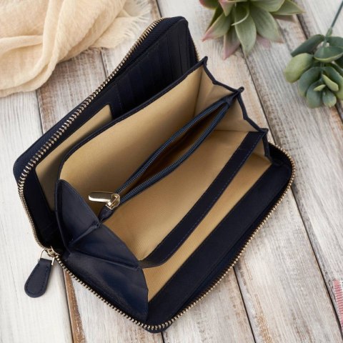 Damski portfel ze skóry naturalnej kopertówka Paolo Peruzzi AV-05-DB