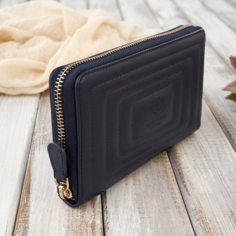 Damski portfel ze skóry naturalnej kopertówka Paolo Peruzzi AV-05-DB