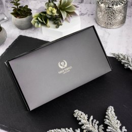 Zestaw prezentowy dla kobiet ZUP-95-DB portfel damski skórzany T-05-DB breloczek vintage T-87-HDB