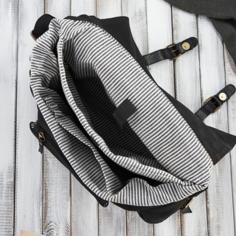 Zestaw prezentowy torba męska E-01 i plecak na laptopa E-03 Paolo Peruzzi ZUP-93-BL