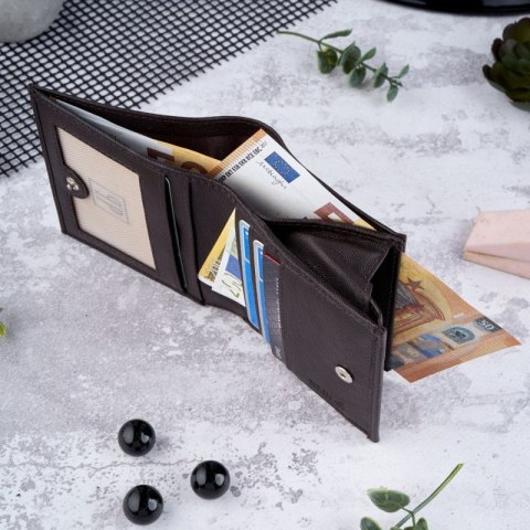 Portfel damski skórzany brązowy Paolo Peruzzi IN-28-BR