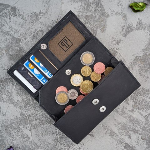 Portfel damski skórzany vintage Paolo Peruzzi T-44-BL