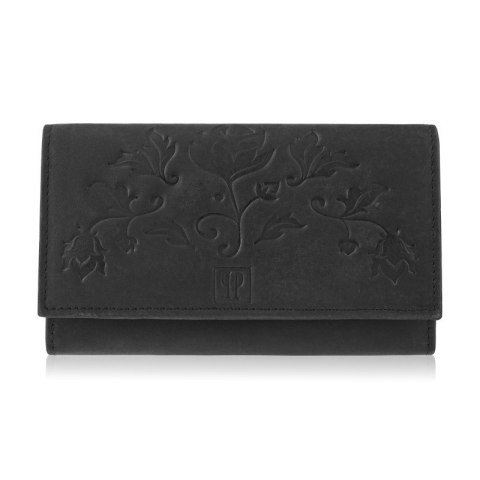 Portfel damski skórzany vintage Paolo Peruzzi T-44-BL