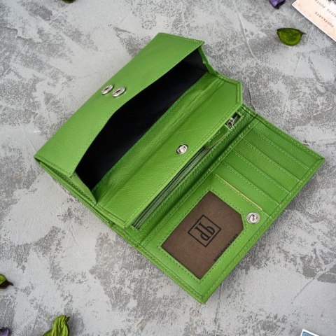 Portfel damski ze skóry naturalnej zielony Paolo Peruzzi T-45-GR