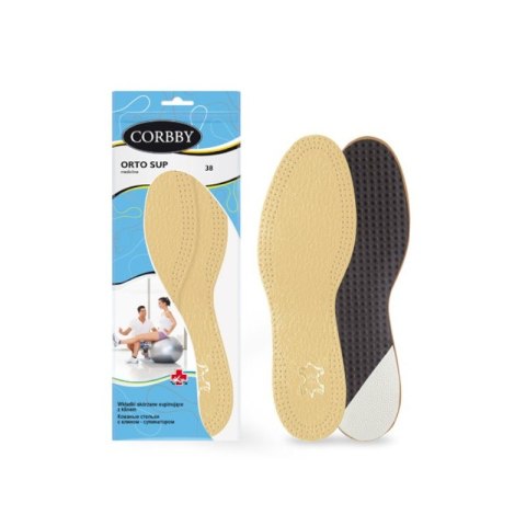 R. 45 - Skórzane wkładki do obuwia supinujące z klinem Corbby