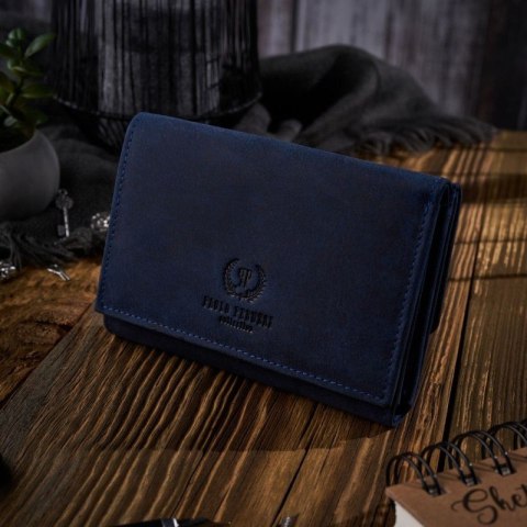 Zestaw ZUP-57-DB saszetka damska T-36-DB portfel skórzanyT-33-DB