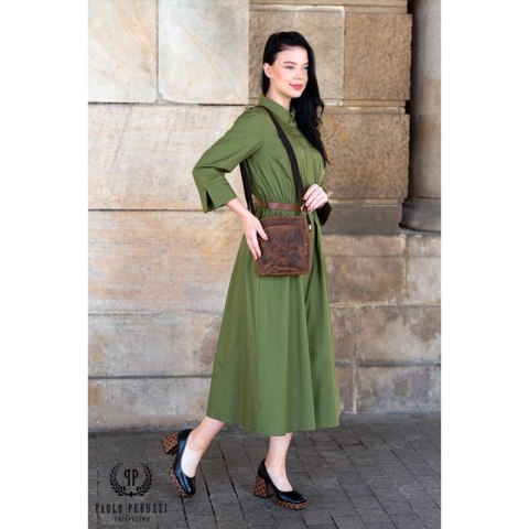 Brązowa torebka listonoszka na ramię Paolo Peruzzi T-63-HBR