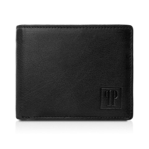 Czarny portfel męski ze skóry naturalnej Paolo Peruzzi T-66-BL