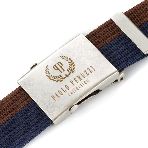 Pasek męski parciany Paolo Peruzzi brąz PW-02-115 CM