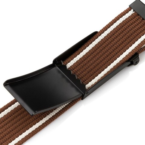 Pasek męski parciany brązowy Paolo Peruzzi PW-08-115 CM