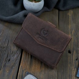 Portfel damski skórzany vintage RFID Paolo Peruzzi T-35-BR