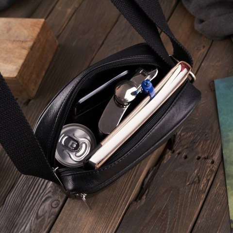 Torba męska skórzana saszetka na ramię Paolo Peruzzi T-74-BL