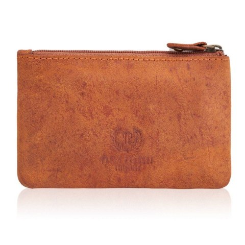 Zestaw dla niej ZUP-64-OR: portfel ze skóry naturalnej T-11 i etui na klucze T-51